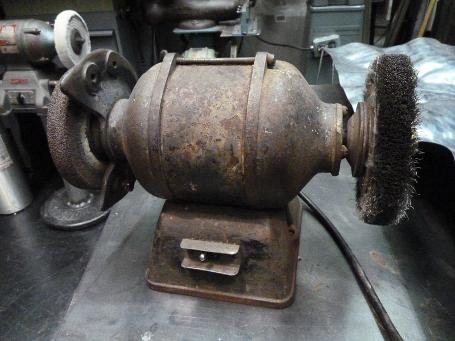 grinder bench baldor flamingsteel decker tool 1955 1945 ish steel